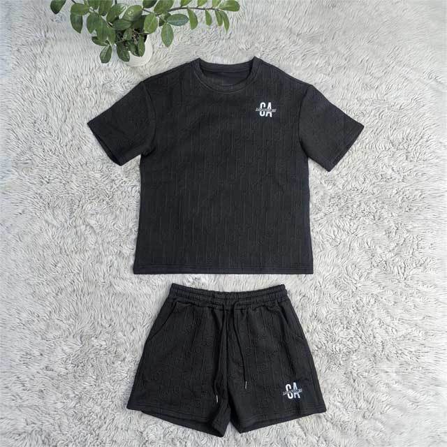 Fashion Embroidery Casual Short Set