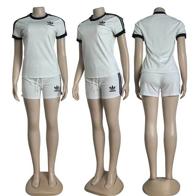 Fashion Striped Sport Short Set