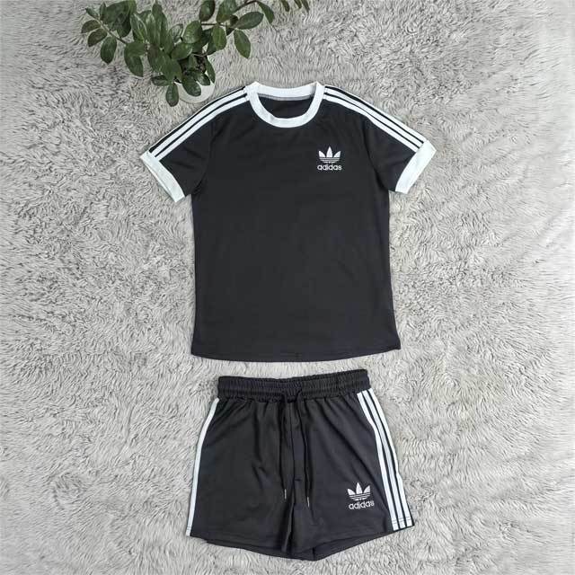 Fashion Striped Sport Short Set