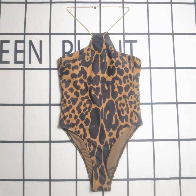Chain Halter Sexy Women One Piece