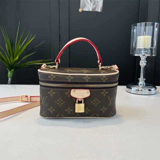 Printed Leather Women Crossbody Makeup Bag