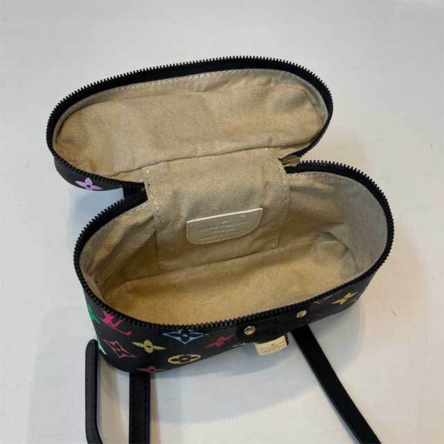 Printed Leather Women Crossbody Makeup Bag