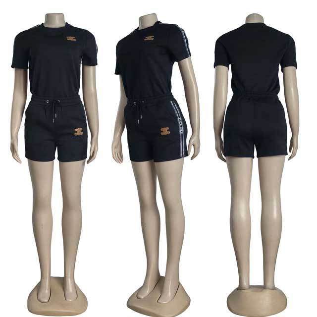 Fashion Jacquard Women Short Set