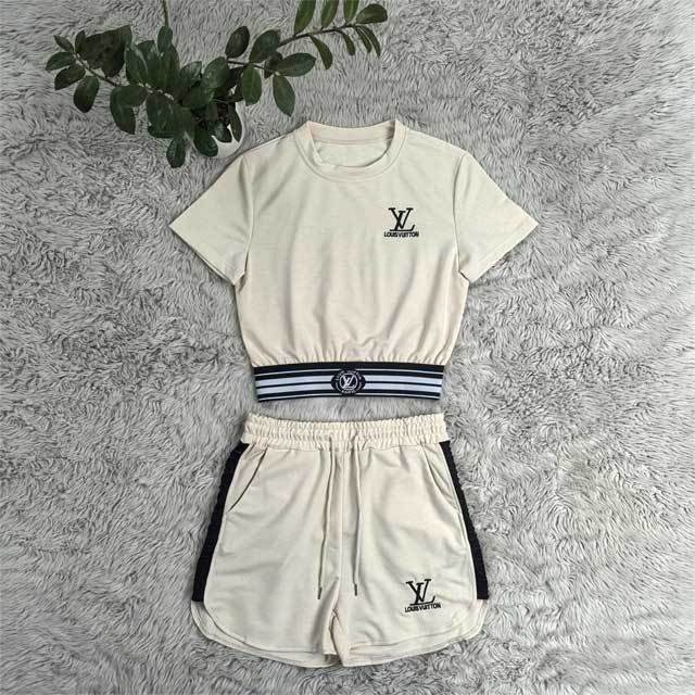 Fashion Striped Casual Short Set