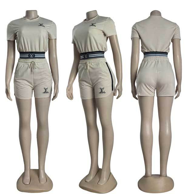 Fashion Striped Casual Short Set