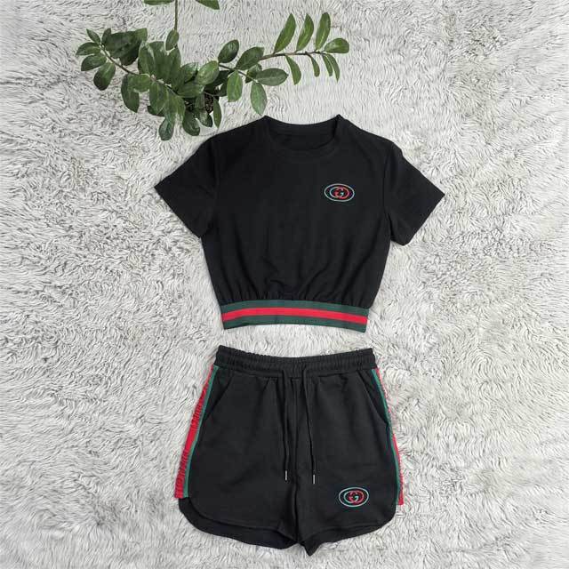 Fashion Striped Casual Short Set