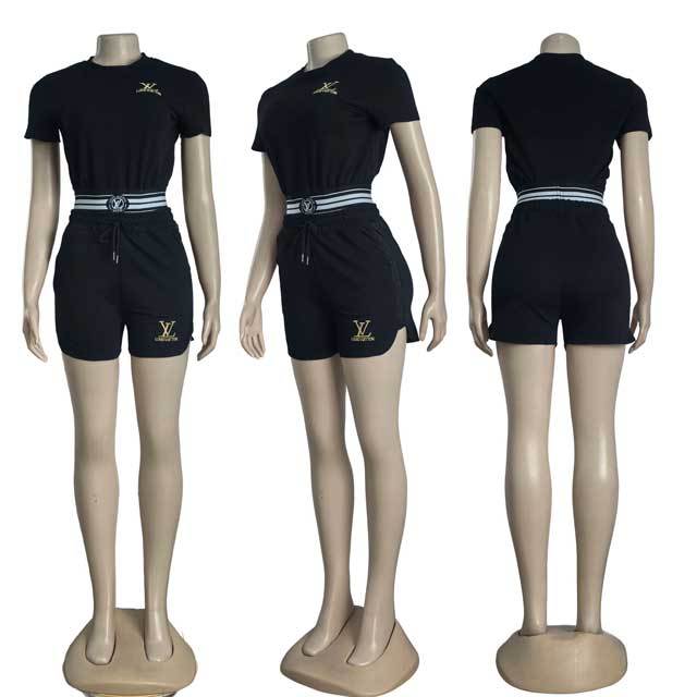 Fashion Striped Casual Short Set