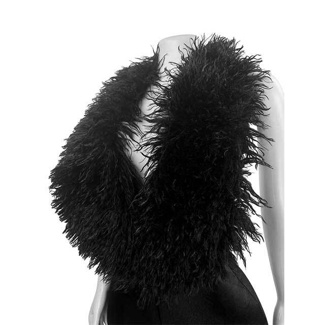 Feather Plunging V Neck Halter Slim Romper