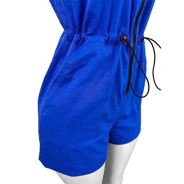 Sleeveless Hooded Zipper Up Casual Romper
