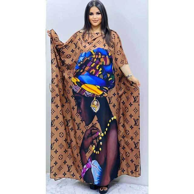 Mesh Printed Beach Maxi Dress