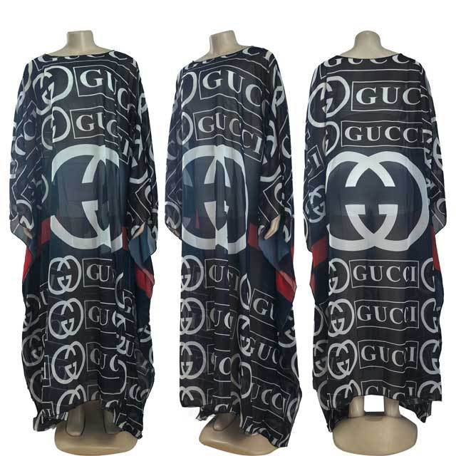Mesh Printed Beach Maxi Dress