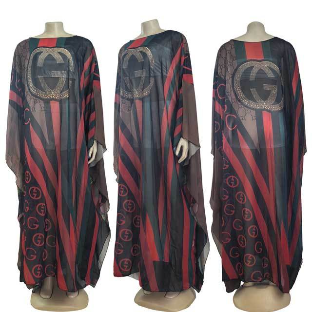 Mesh Printed Beach Maxi Dress