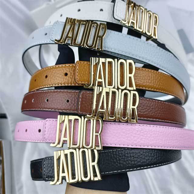 Metal Logo Women Fashion Leather Belt
