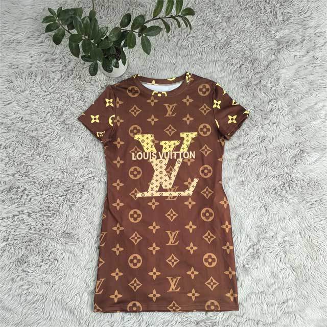 Short Sleeve Printed Bodycon Dress