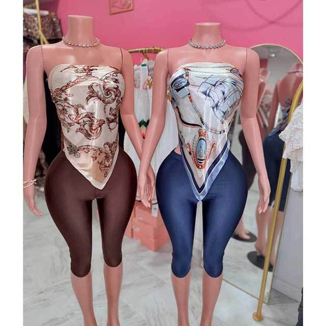 Elastic Waist Slim Fit Cropped Pants
