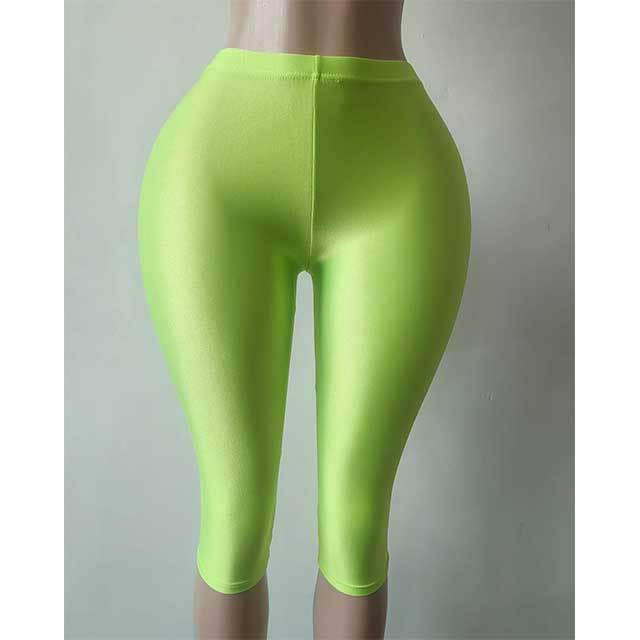 Elastic Waist Slim Fit Cropped Pants