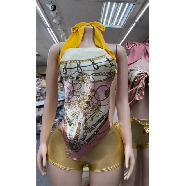 All-match Printed Top Slim Fit Short Set
