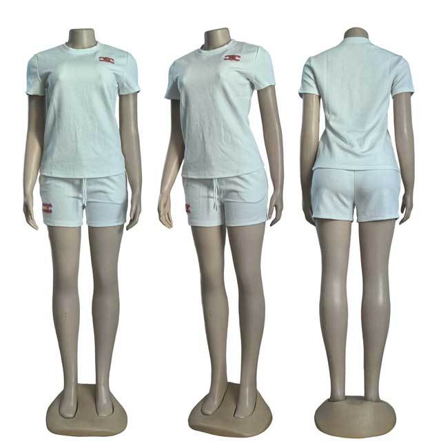 Fashion Logo Jacquard Sport Short Set