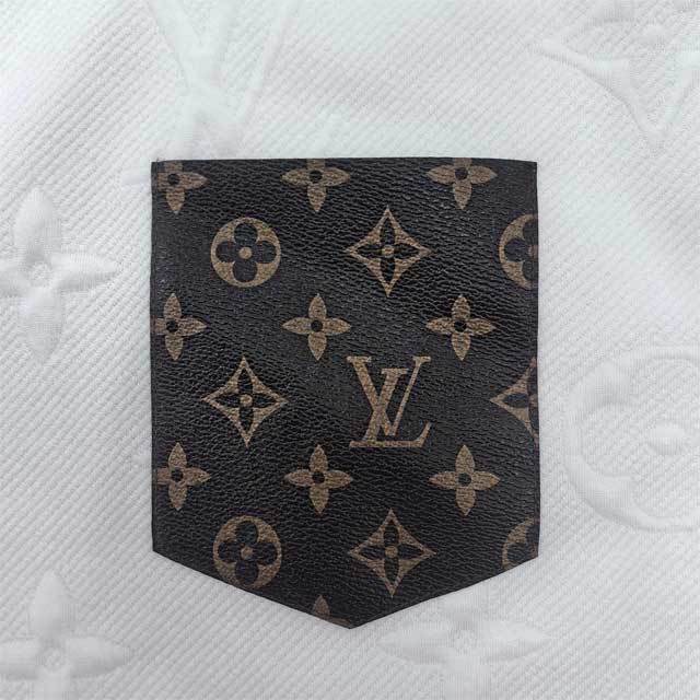 Leather Pocket Jacquard Casual Two Piece Set