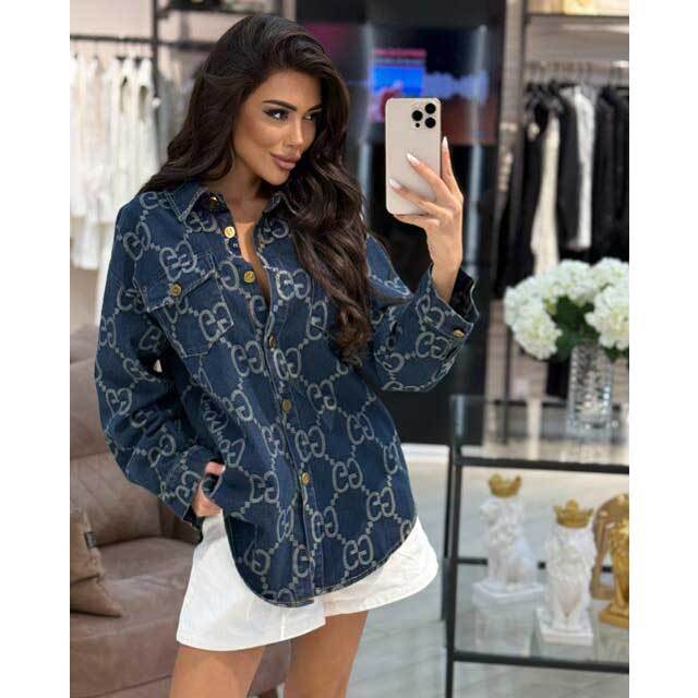Fashion Printed Women Denim Jacket