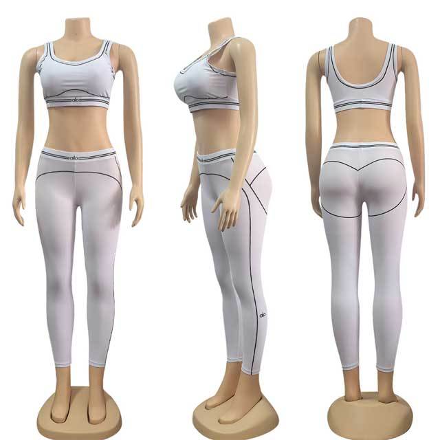 Fashion Women Skinny Yoga Pants Suit