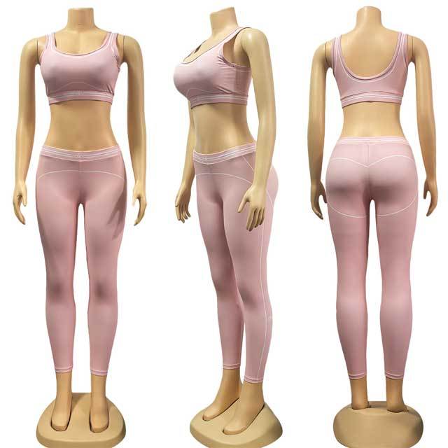 Fashion Women Skinny Yoga Pants Suit