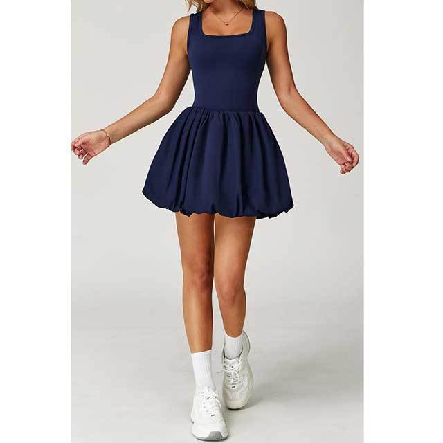 Activewear Sleeveless Bubble Tennis Dress