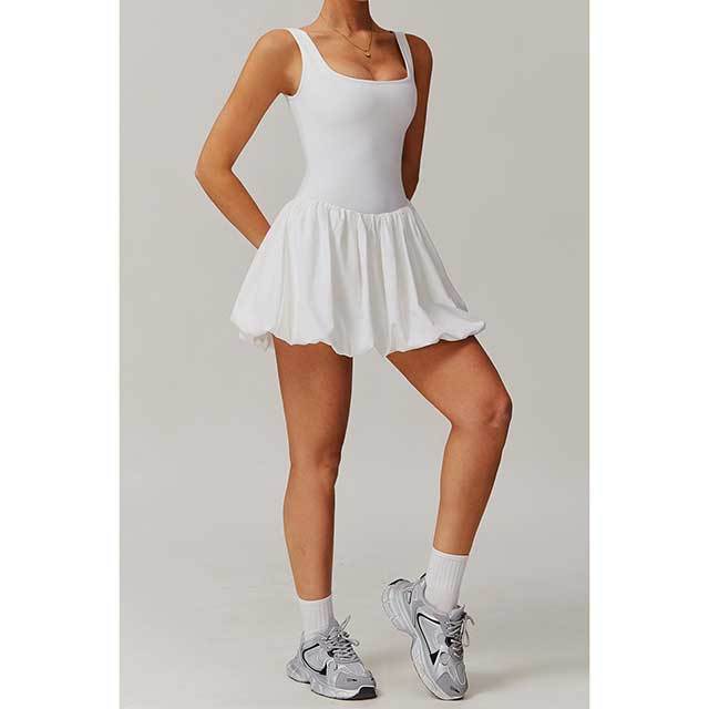 Activewear Sleeveless Bubble Tennis Dress