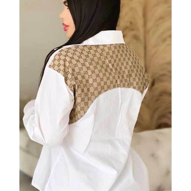 Embroidery Fashion Women Long Sleeve Shirt