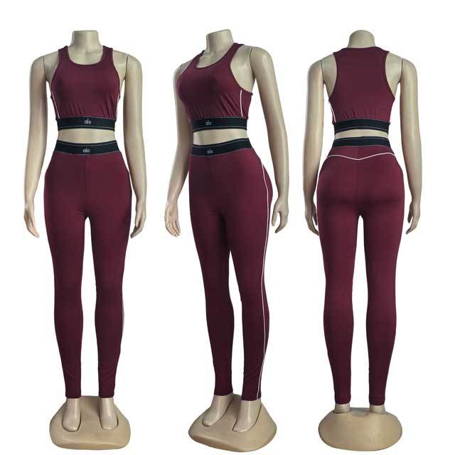 High Waist Skinny Yoga Pants Suit