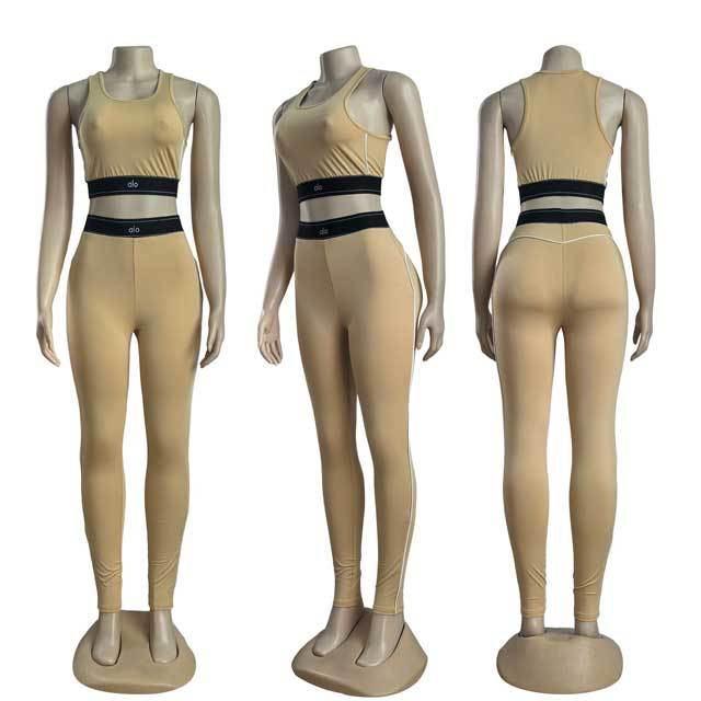 High Waist Skinny Yoga Pants Suit