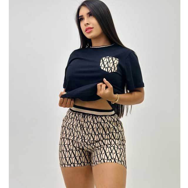 Printed Fashion Women Two Piece Set