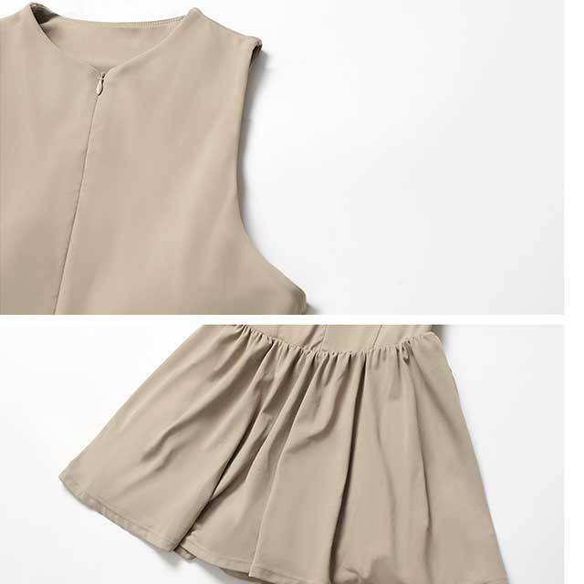 Sleeveless Zipper Up Activewear Mini Dress