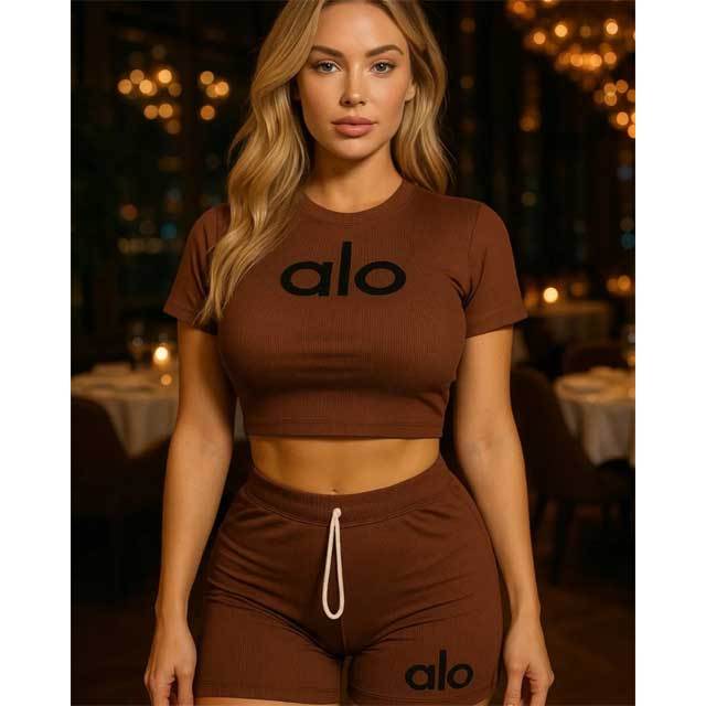 Letter Print Sport Summer Short Set