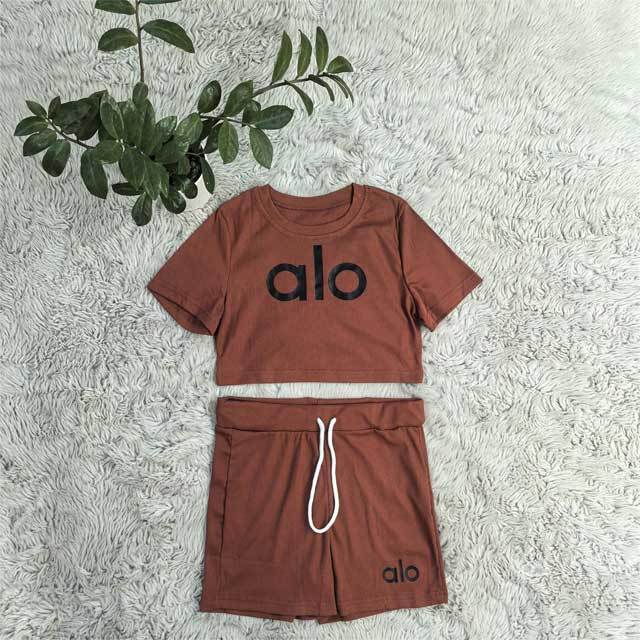 Letter Print Sport Summer Short Set