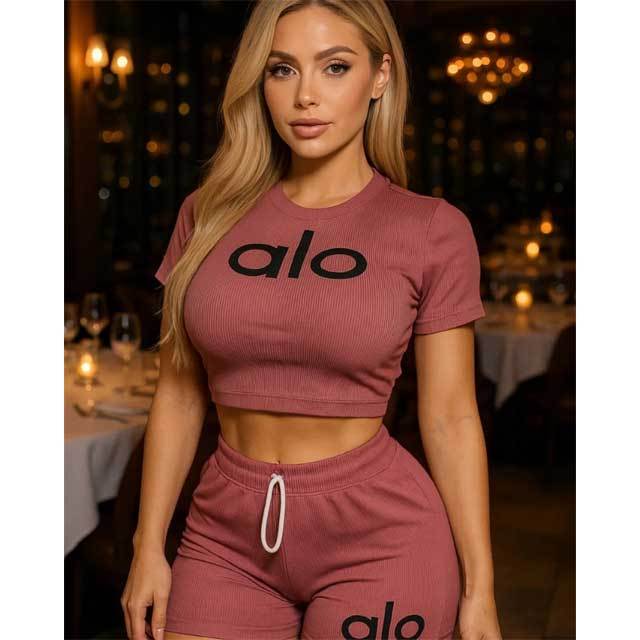 Letter Print Sport Summer Short Set