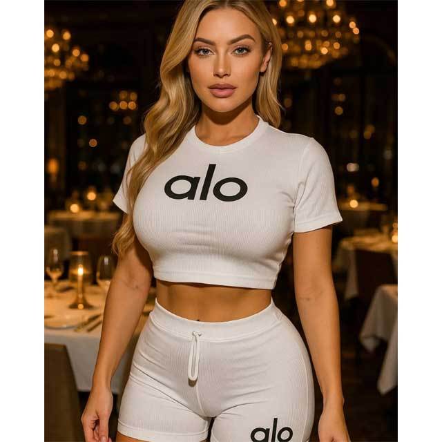 Letter Print Sport Summer Short Set