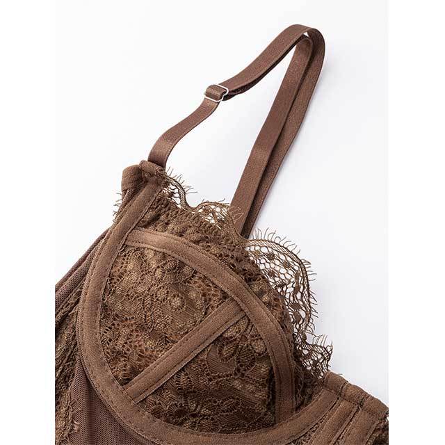 Adjustable Straps See Through Lace Corset Top