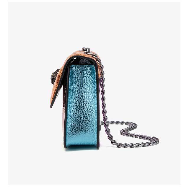 Color Block Chain Mini Shoulder Bag