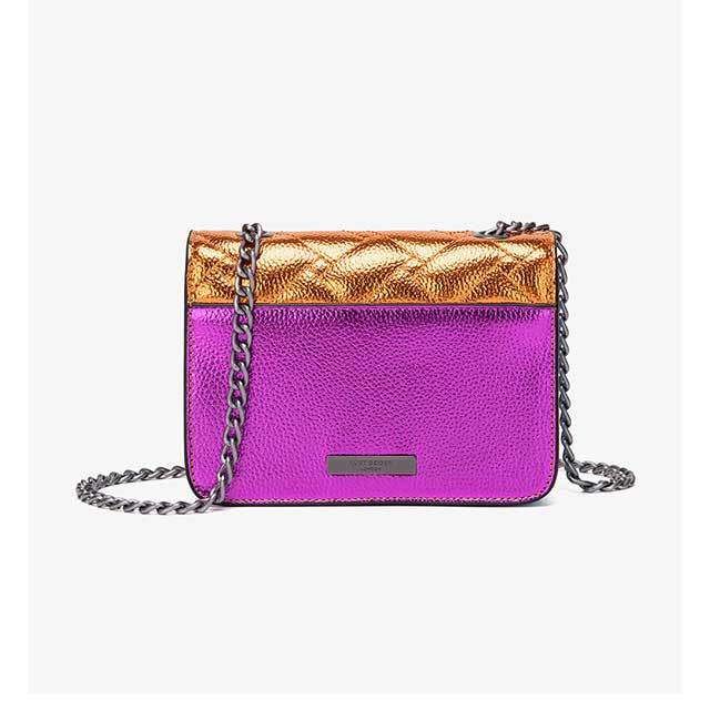 Color Block Chain Mini Shoulder Bag