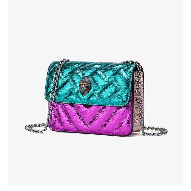 Color Block Chain Mini Shoulder Bag