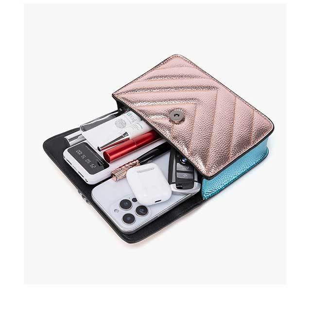 Color Block Chain Mini Shoulder Bag