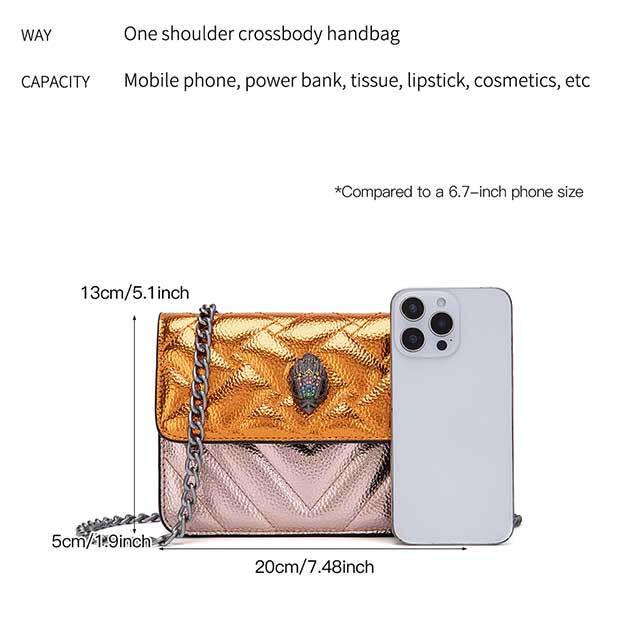 Color Block Chain Mini Shoulder Bag