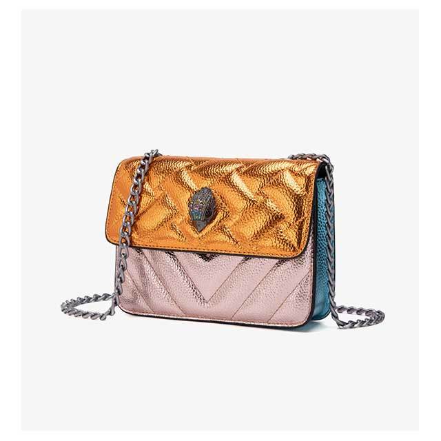 Color Block Chain Mini Shoulder Bag