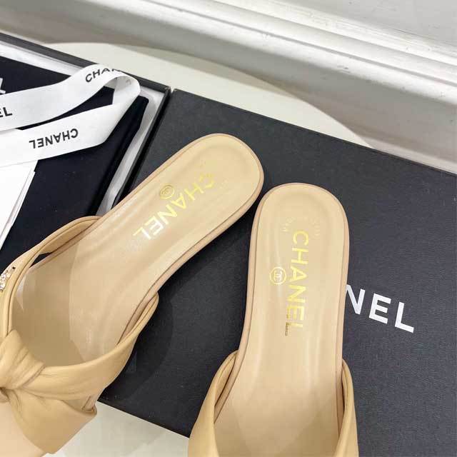 Crisscross Design Leather Women Slipper
