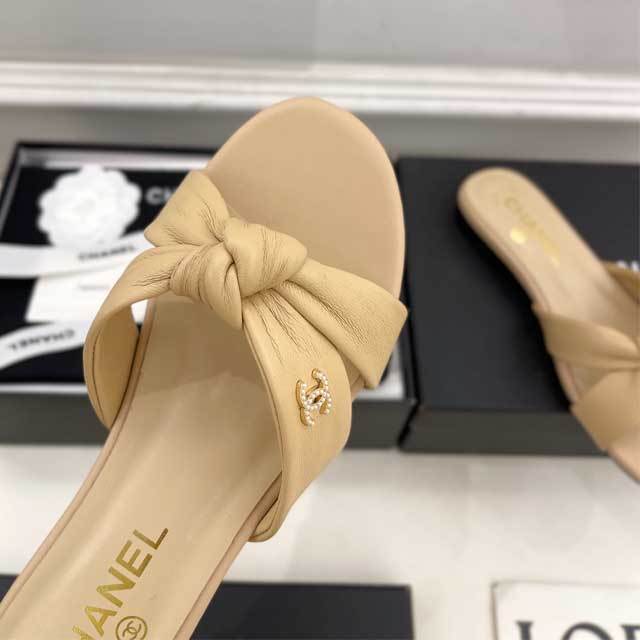 Crisscross Design Leather Women Slipper