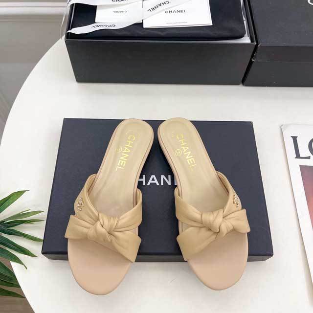 Crisscross Design Leather Women Slipper