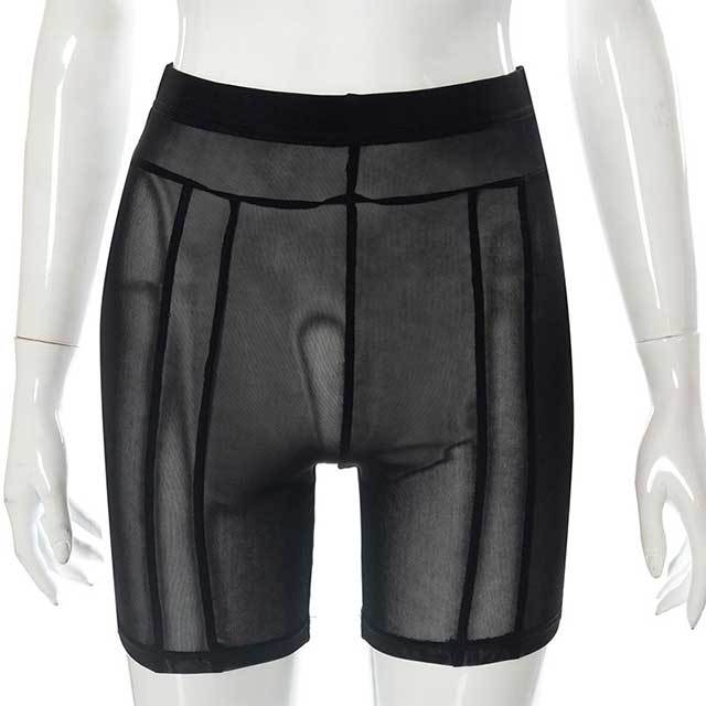 See Through Mesh Tight Legging Shorts