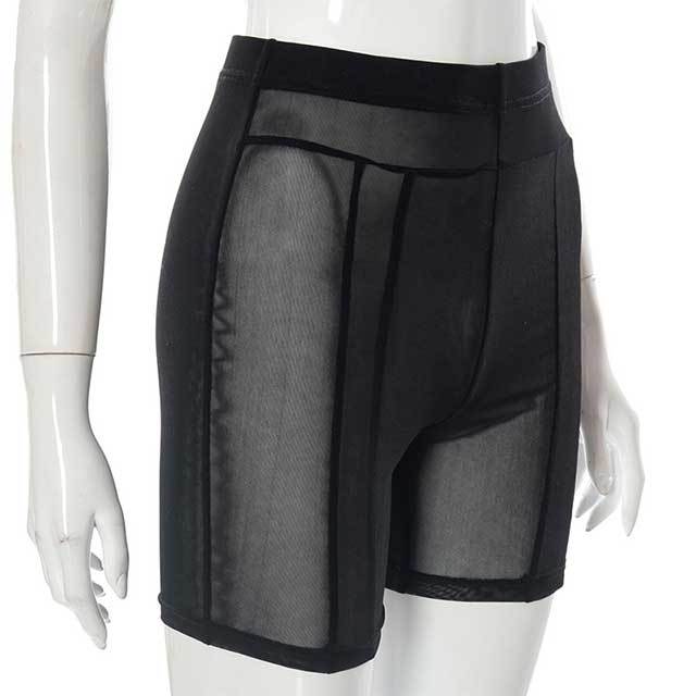 See Through Mesh Tight Legging Shorts