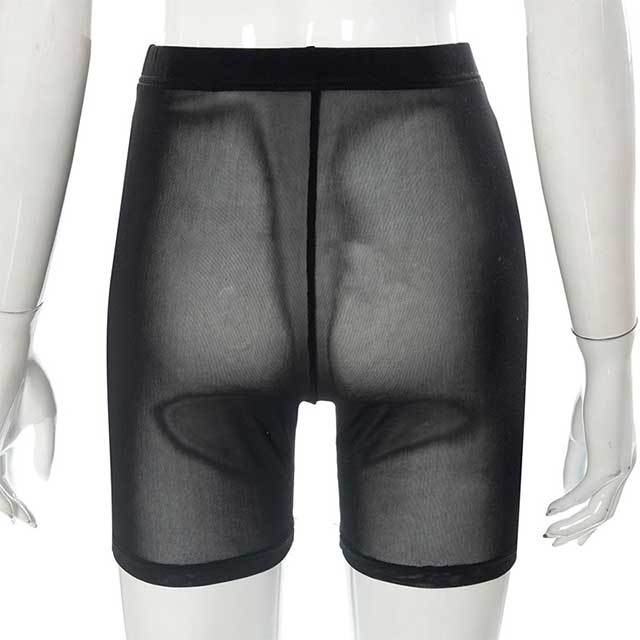 See Through Mesh Tight Legging Shorts
